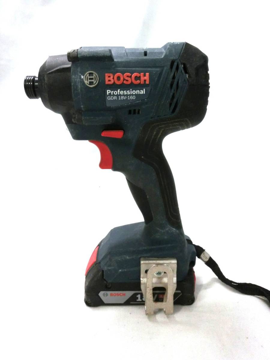 1000円スタート インパクトドライバ BOSCH ボッシュ GDR18V-160 充電器 GAL18V-40 バッテリー2点付属 ケース付き 通電確認済み HH8018
