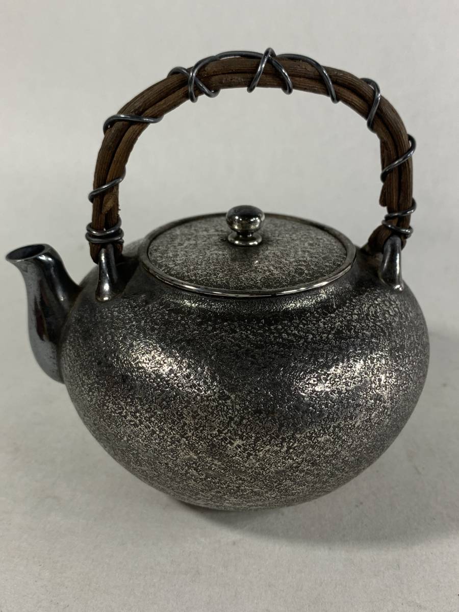 ◇中国古玩 煎茶道具 多門店造 在銘 柚子肌急須 湯注 茶注 水注