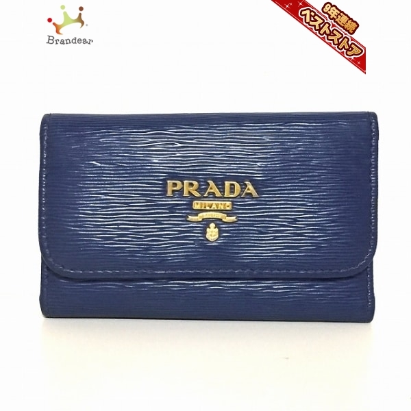 【100%新品，新作登場】 プラダ PRADA キーケース - レザー ネイビー 6連フック 財布(その他)｜売買されたオークション情報、yahooの商品情報をアーカイブ公開 - オークファン 服飾小物