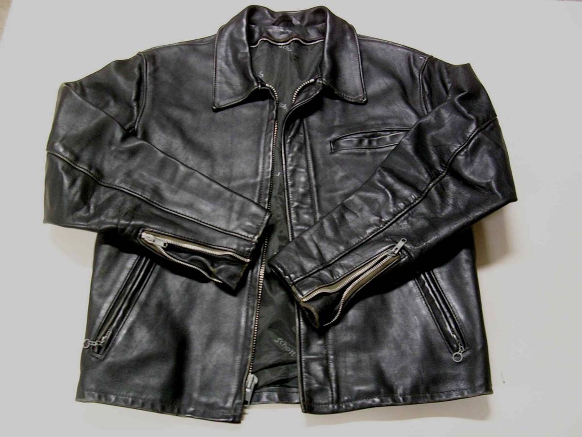 大人気，お買い得 Schott ショット カウハイド 牛革 シングル