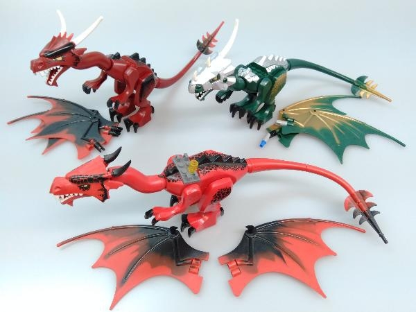 正規品 LEGO キャッスル ドラゴン ブラック レッド グリーン 3体まとめ 