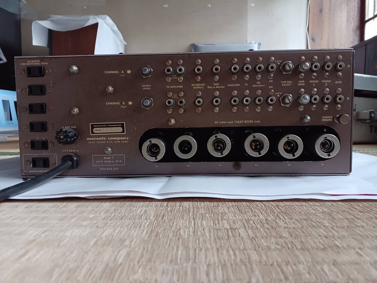 marantz マランツ　アンプ　モデル7用フロントパネル マランツ marantz #7 Model7 オリジナルフロントパネル（シルバー