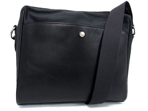 1円 □美品□ COACH コーチ F21554 ナイロン×レザー ショルダーバッグ 