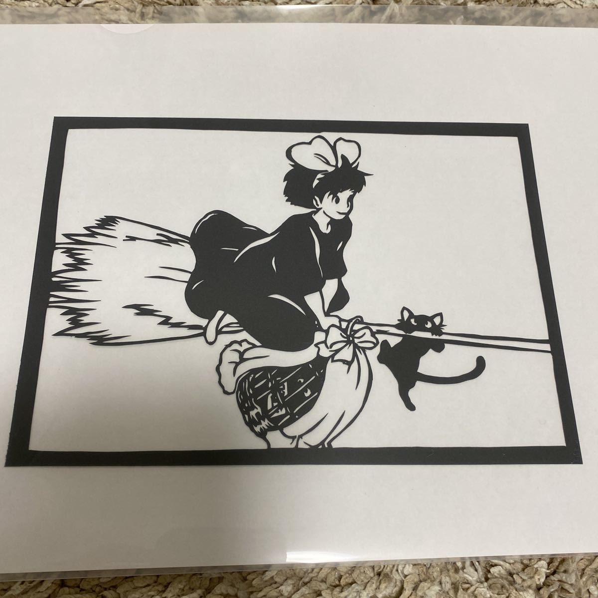 魔女の宅急便 キキ 切り絵 アート ファンアート ジブリ(魔女の宅急便