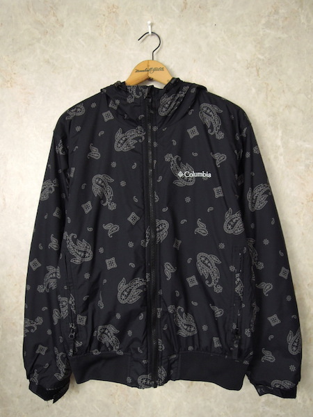 コロンビア アルダールックアウトジャケット◆メンズSサイズ(実寸M程度)/バンダナ柄/ペイズリー/ブラック/黒/PM5769