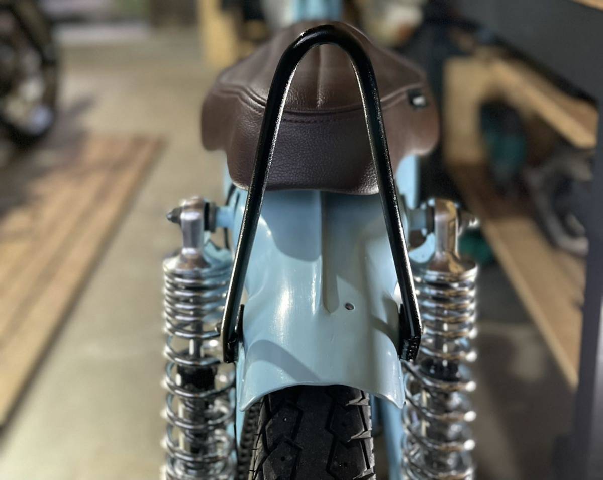 チョッパーカスタム ミニ シーシーバー ホンダ カブ バックレスト リア 