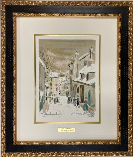 【特価】　≪　　モーリス・ユトリロ　　≫　　オリジナルリトグラフ【石版画】 　 VILLE DE MONTMARTRE 　 1947年　　MAURICE UTRILLO
