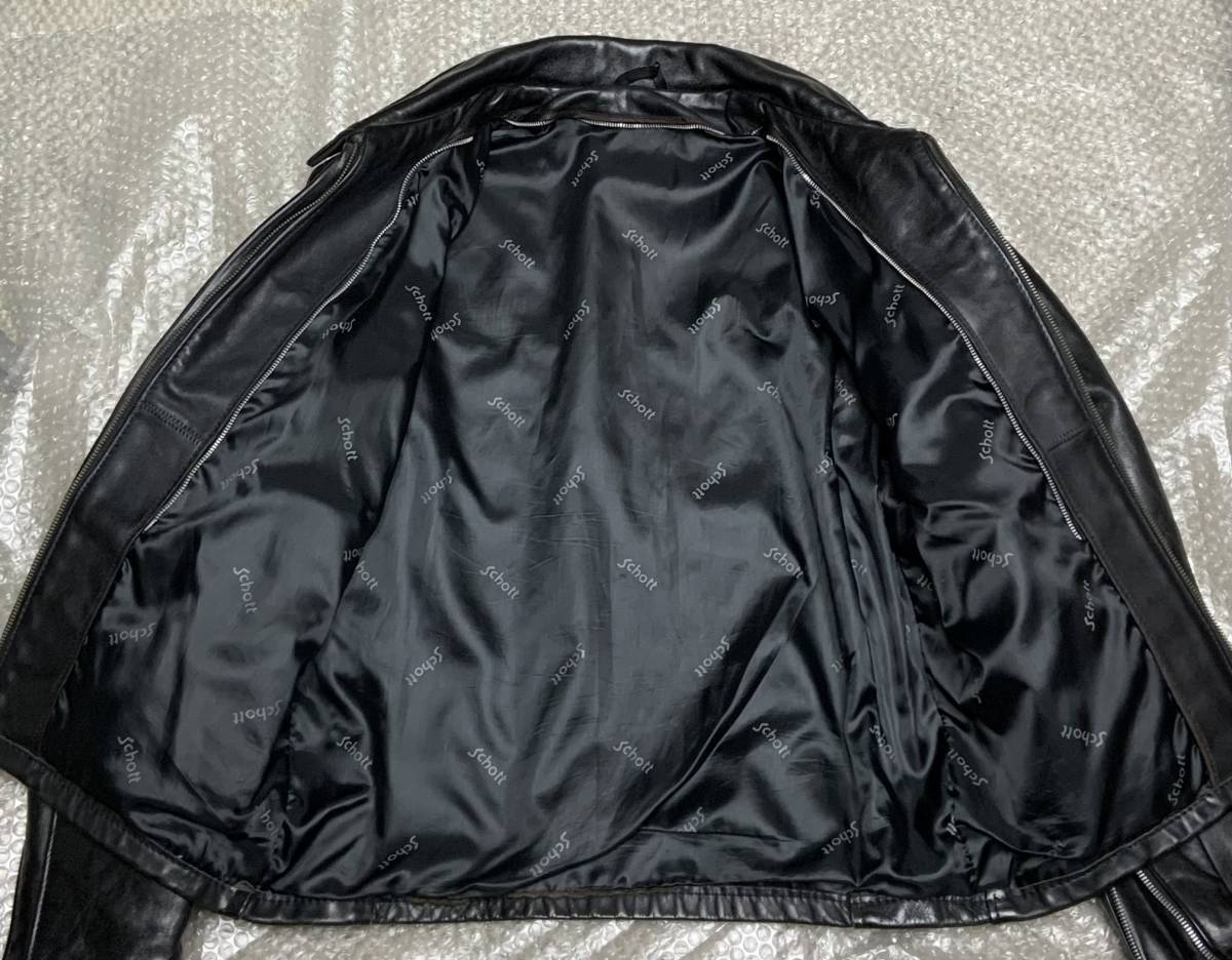 schott【40】642 シングルライダース 牛革 ショット Schott シングル