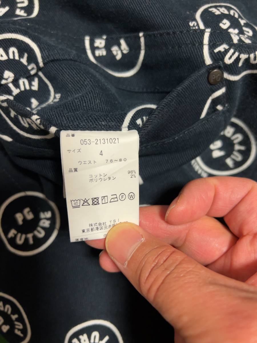 パーリーゲイツ ニコちゃん風パンツ 4 ネイビー系 2021冬モデル 直営店