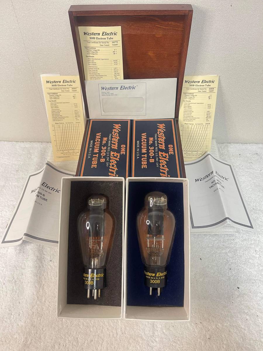 Western Electric 300B 真空管 ! 中古品！9739/9739元箱付 米国製！2本 跟