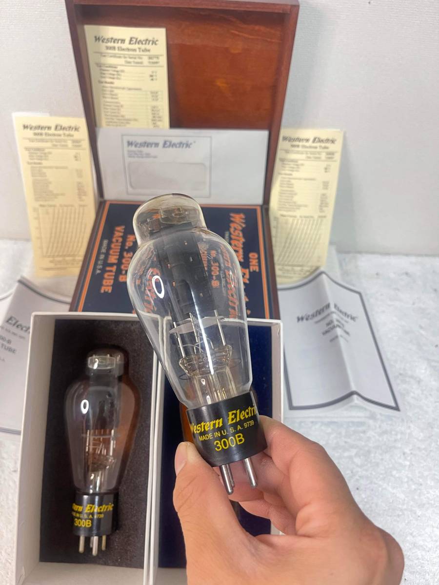 Western Electric 300B 真空管 ! 中古品！9739/9739元箱付 米国製！2本 跟