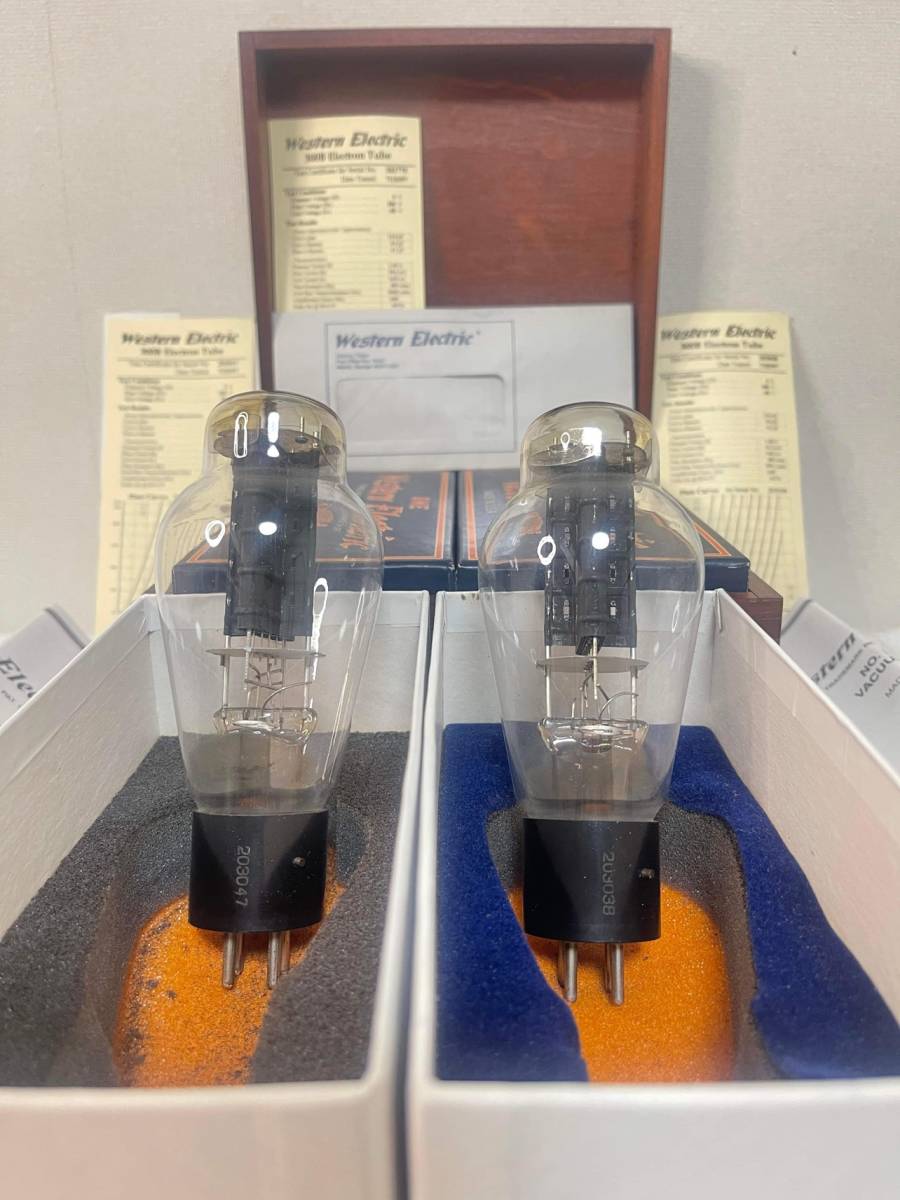 Western Electric 300B 真空管 ! 中古品！9739/9739元箱付 米国製！2本