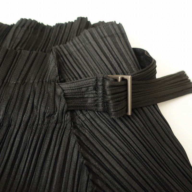 美品】プリーツプリーズ PLEATS PLEASE *サイドベルト変形パンツ*5黒
