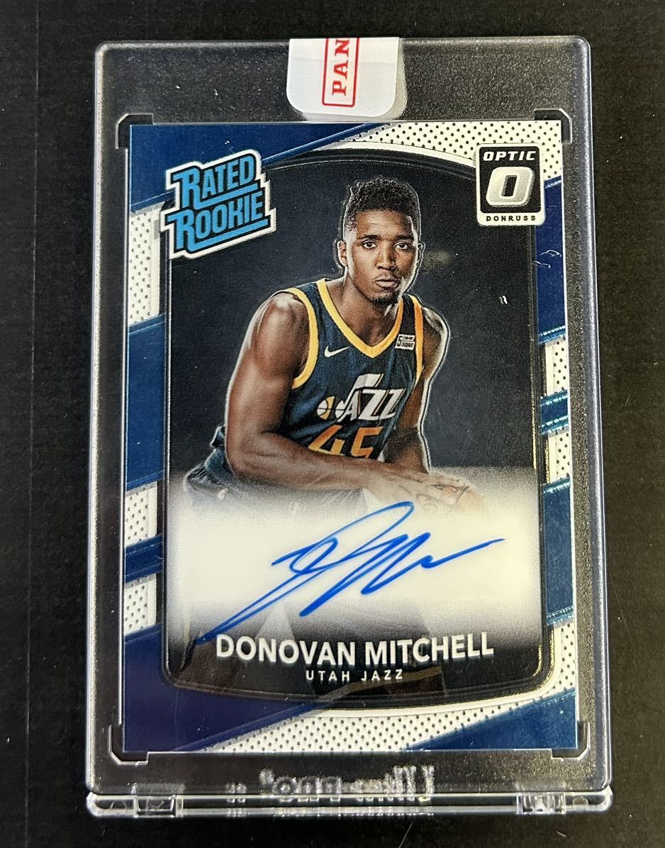 NBAカード Donovan Mitchell ルーキーサイン 75枚限定 ほか 2017-18 Donruss Optic NBA Donovan Mitchell Jazz RC Auto Rated