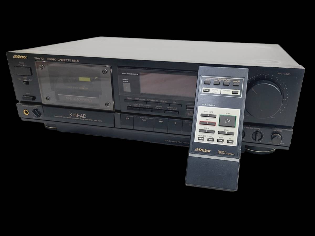 TD-V721 Victor ビクター カセットデッキ VICTOR 完動品Victor TD-V721