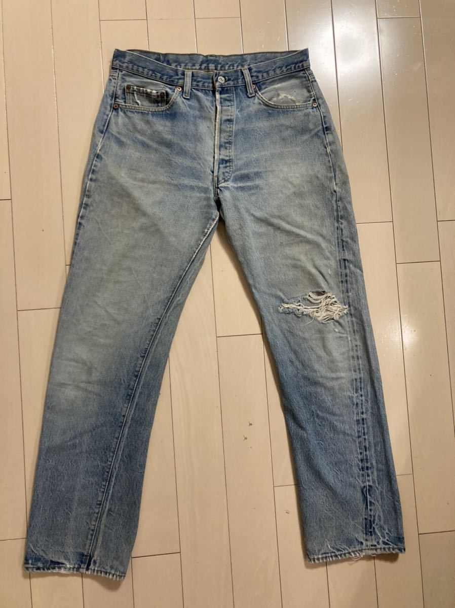 送料無料 70s リーバイス 501 66後期 W35 ゴールデンサイズ ヴィンテージ デニム Levi''s 赤耳 チェーンステッチ 66 オリジナル vintage 