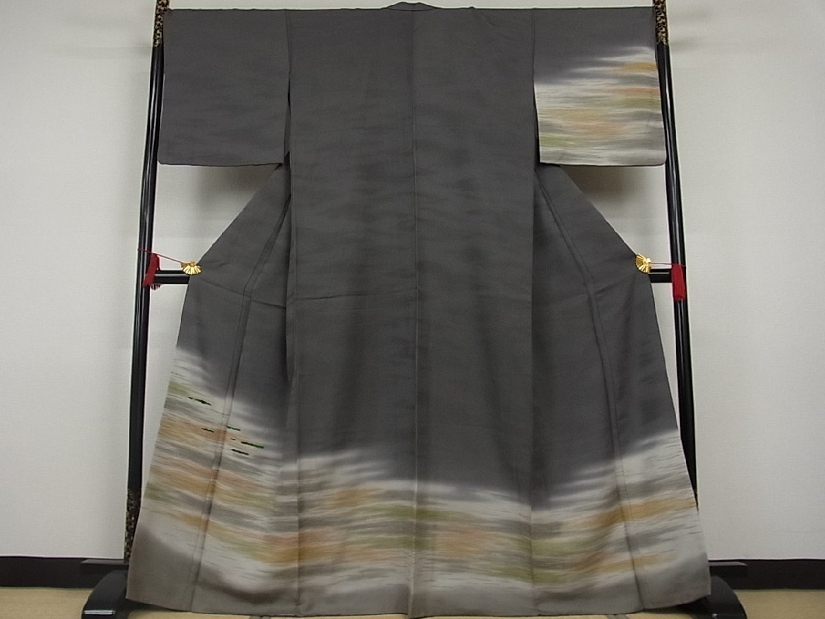 格安，安い 着物屋こころ 訪問着 霞文 寿光織 玉虫 暈し染め 金彩 着丈165cm 裄70cm 正絹 逸品 A-br1586(仕立て上がり)｜売買されたオークション情報、yahooの商品情報をアーカイブ公開 - オークファン 仕立て上がり