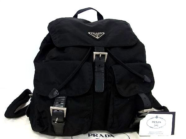 1円 PRADA プラダ テスートナイロン リュックサック バックパック 