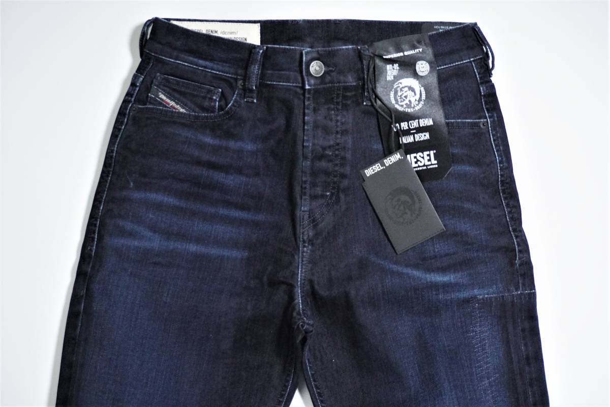 【新品/正規品】 秋冬 希少モデル 定価4.5万 W30 DIESEL ディーゼル D-VIDER 009KU ベルベット ストレッチ ダークブルー デニム