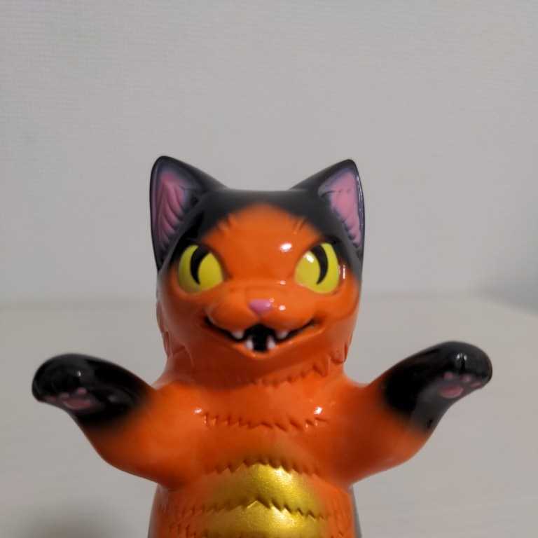 ネゴラ 小夏屋 ソフビ フィギュア 猫 ゴジラ オレンジ 怪獣 sofvi