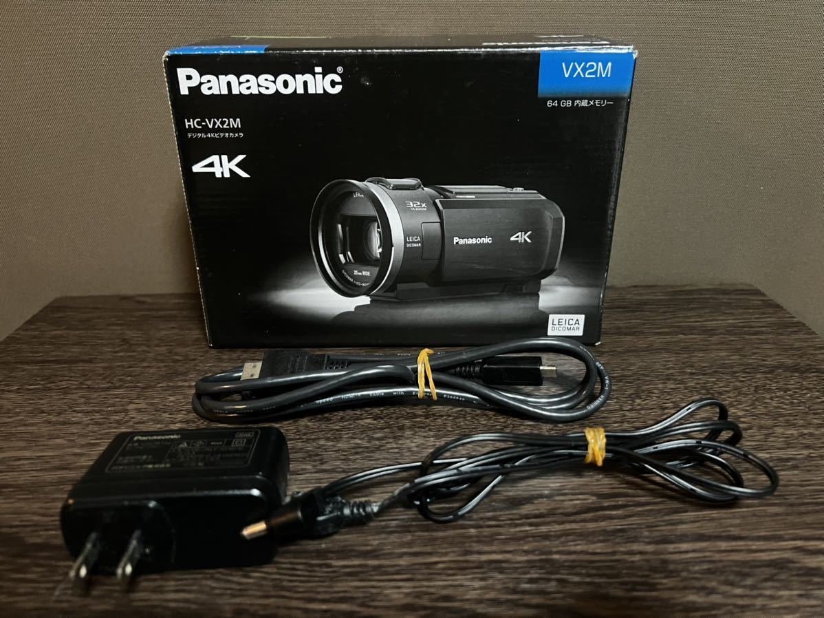 デジタルビデオカメラ パナソニック vx2m 4k フォレストカーキ パナソニック フォレストカーキ HC-VX2M ケース&amp;SDカード付き HC-VZX2M-G 中古：AB(良品)パナソニック