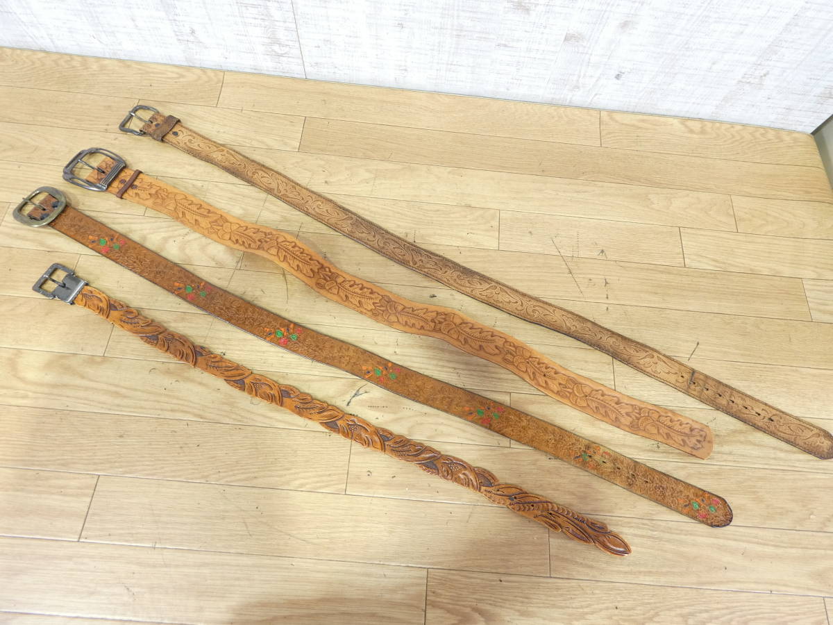 ▲カービングレザー バッグ他 25点まとめて ハンドバッグ/トートーバッグ/ポーチ/財布/ベルトなど ※中古品 ＠140