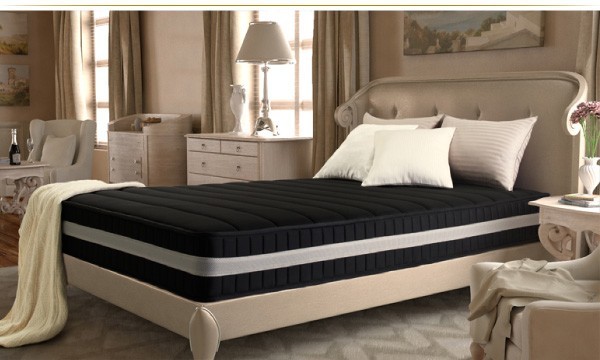 未使用訳あり　真空圧縮ロールでお届け　ホテルプレミアム両面ボンネルコイル マットレス　セミダブル　SD　ホワイト