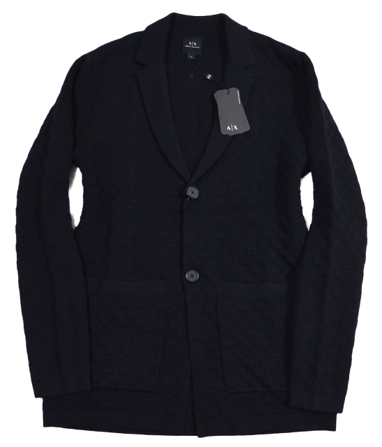 【人気，お得】 ARMANI EXCHANGE アルマーニエクスチェンジ 高級ニットジャケット XLサイズ ストレッチ有り 春秋冬 メンズ カジュアルに(XLサイズ以上)｜売買されたオークション情報、yahooの商品情報をアーカイ XLサイズ以上