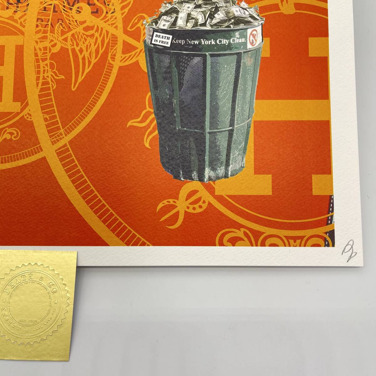 DEATH NYC 世界限定100枚 アートポスター Banksy バンクシー HERMES