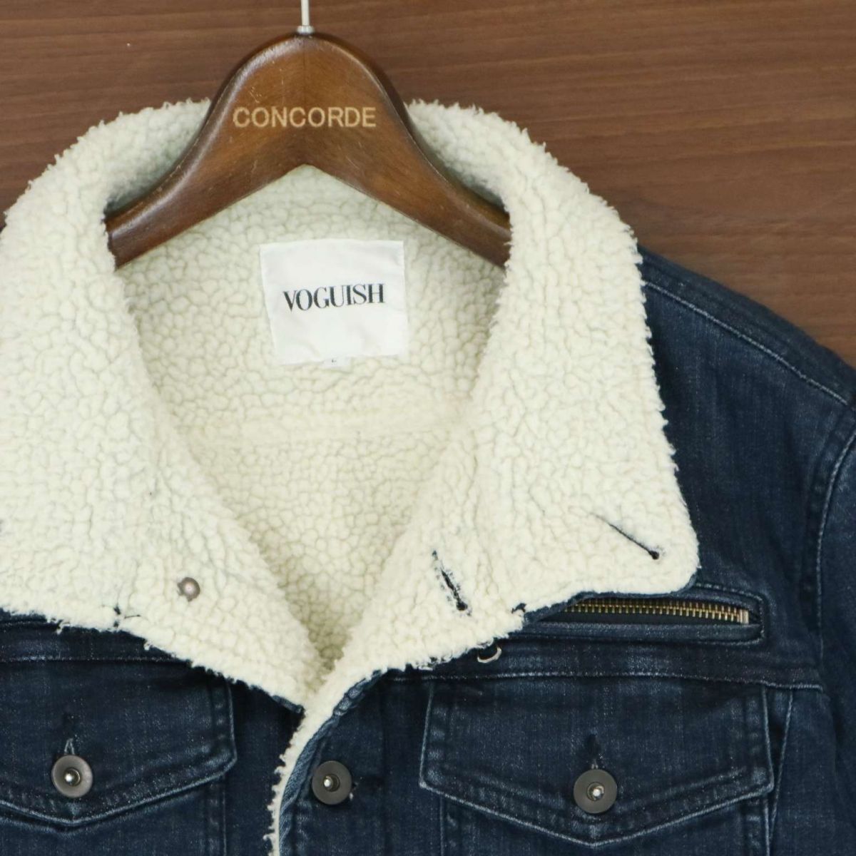 VOGUISH ヴォーギッシュ ルパート 秋冬 スタンドカラー☆ デニム ボア 