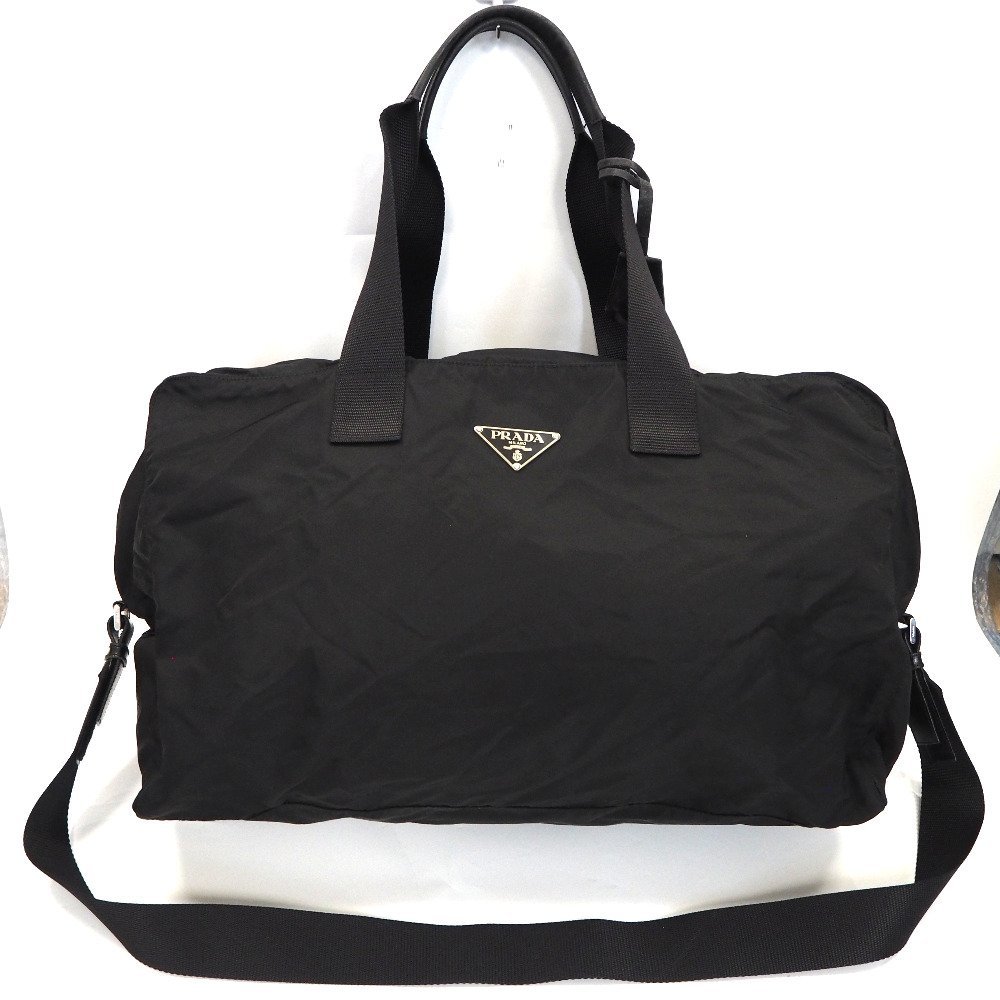 100%新品，SALE Th923771 プラダ ボストンバッグ 2WAY ブラック レディース ナイロン PRADA(プラダ一般)｜売買されたオークション情報、yahooの商品情報をアーカイブ公開 - オークファン かばん、バッグ