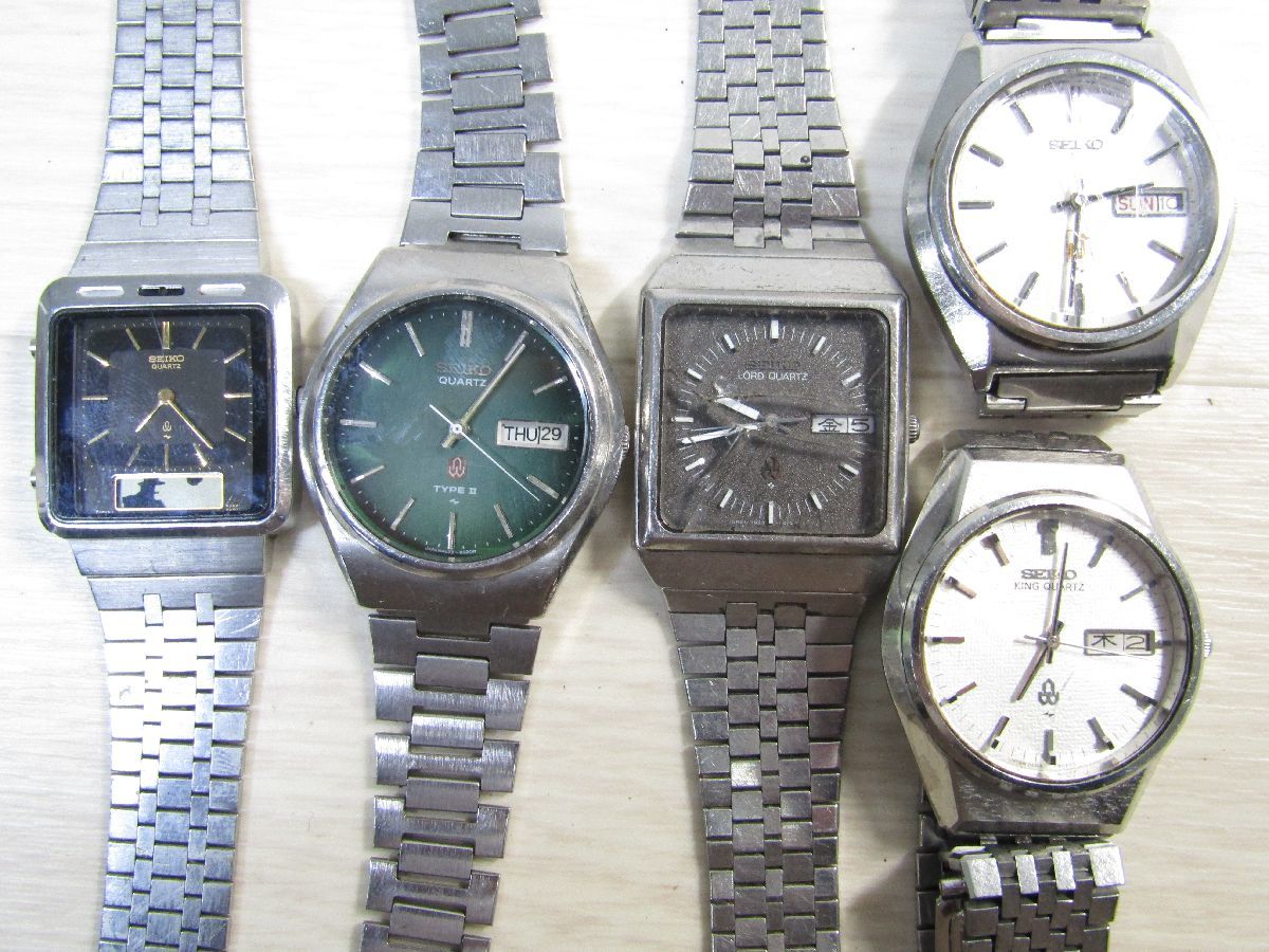 送料無料，2025 セイコー クオーツ5点 SEIKO QUARTZ ENIX KING QUARTZ TYPEⅡ LORD QUARTZ 動作未確認 現状 K600(その他)｜売買されたオークション情報、yahooの商品情報をアーカイブ公開 - オークファン その他