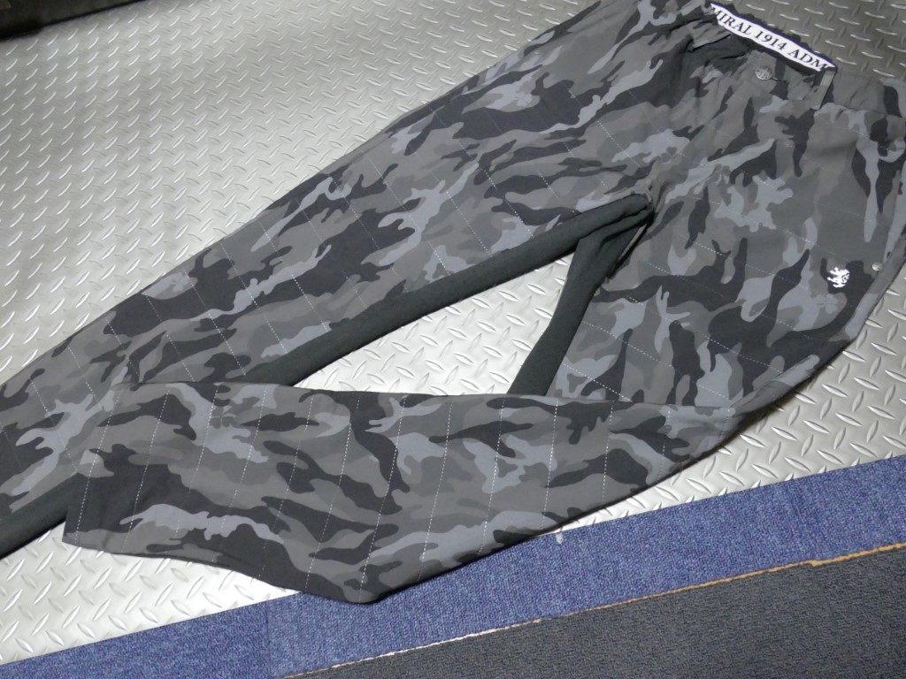 SAD38★秋冬★Admiral★アドミラルゴルフ★パデットストレッチ撥水 静電気防止 発熱 蓄熱 保温ロングパンツ★XL/BK（迷彩）