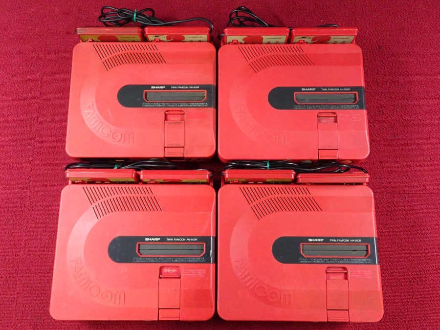 ツインファミコン SHARP 本体 AN-500R FAMICOM 4台セット＊ジャンク品