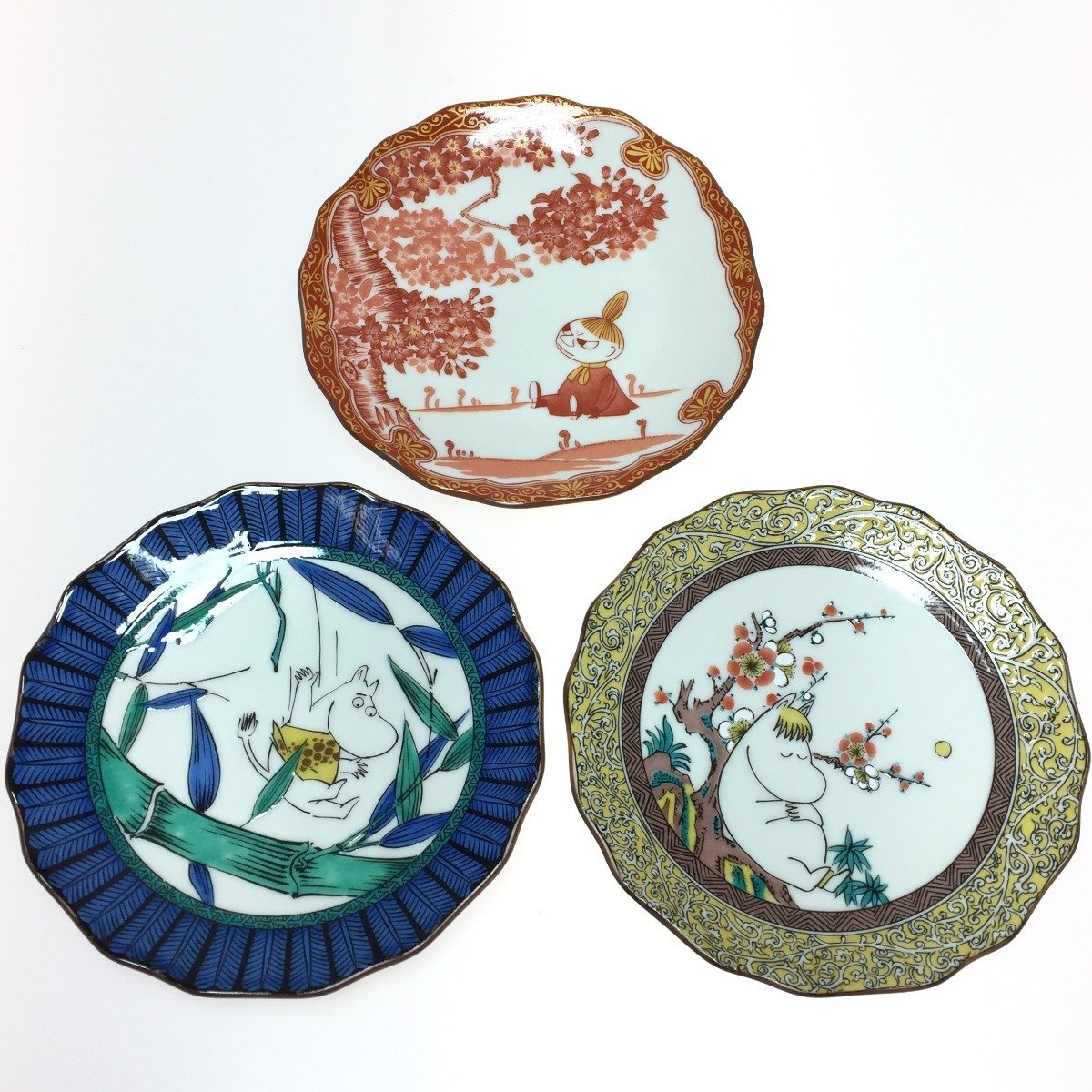 ◎◎ アマブロ ムーミン 九谷焼 豆皿 5枚セット 箱付 amabro moomin