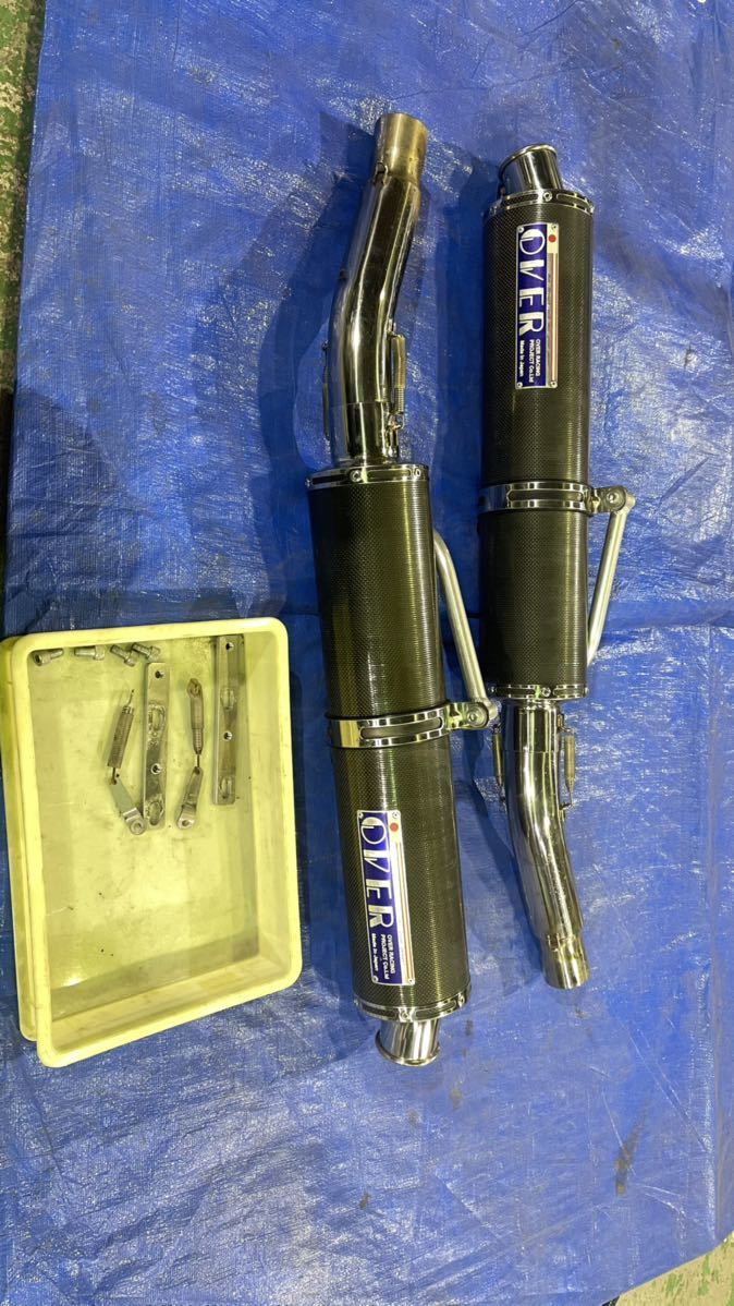 OVER Racing カーボンサイレンサー60.5mm XJR1300にて使用 美品 