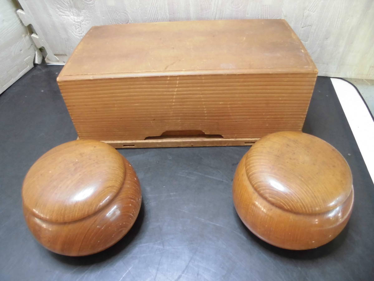 天然木 木箱付　碁石 セット