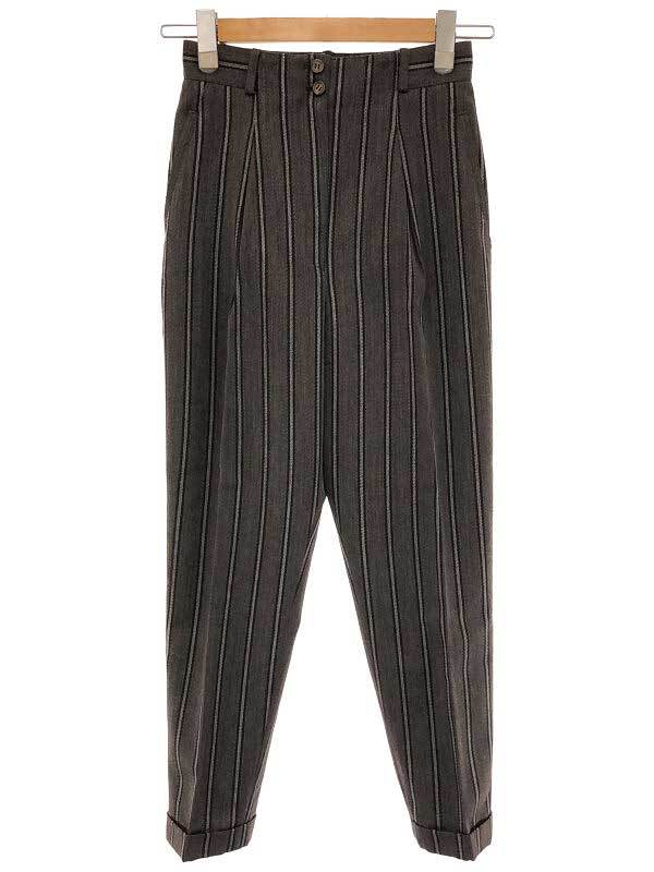 美品 ケンゾー セットアップスーツ 黒 XL ウール ストライプ柄 KENZO