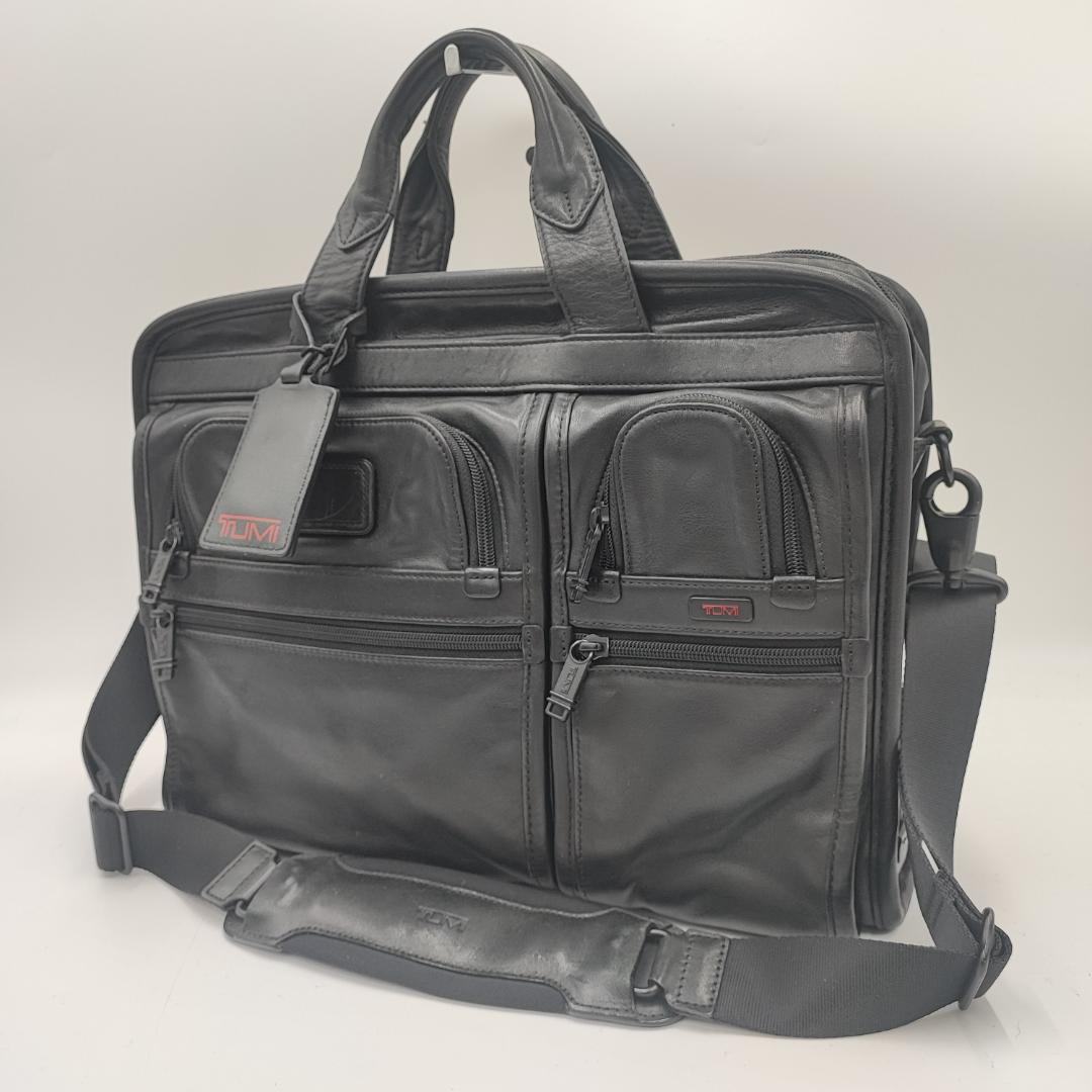 美品】TUMI オールレザー 2way ビジネスバッグ ショルダーバッグ 多