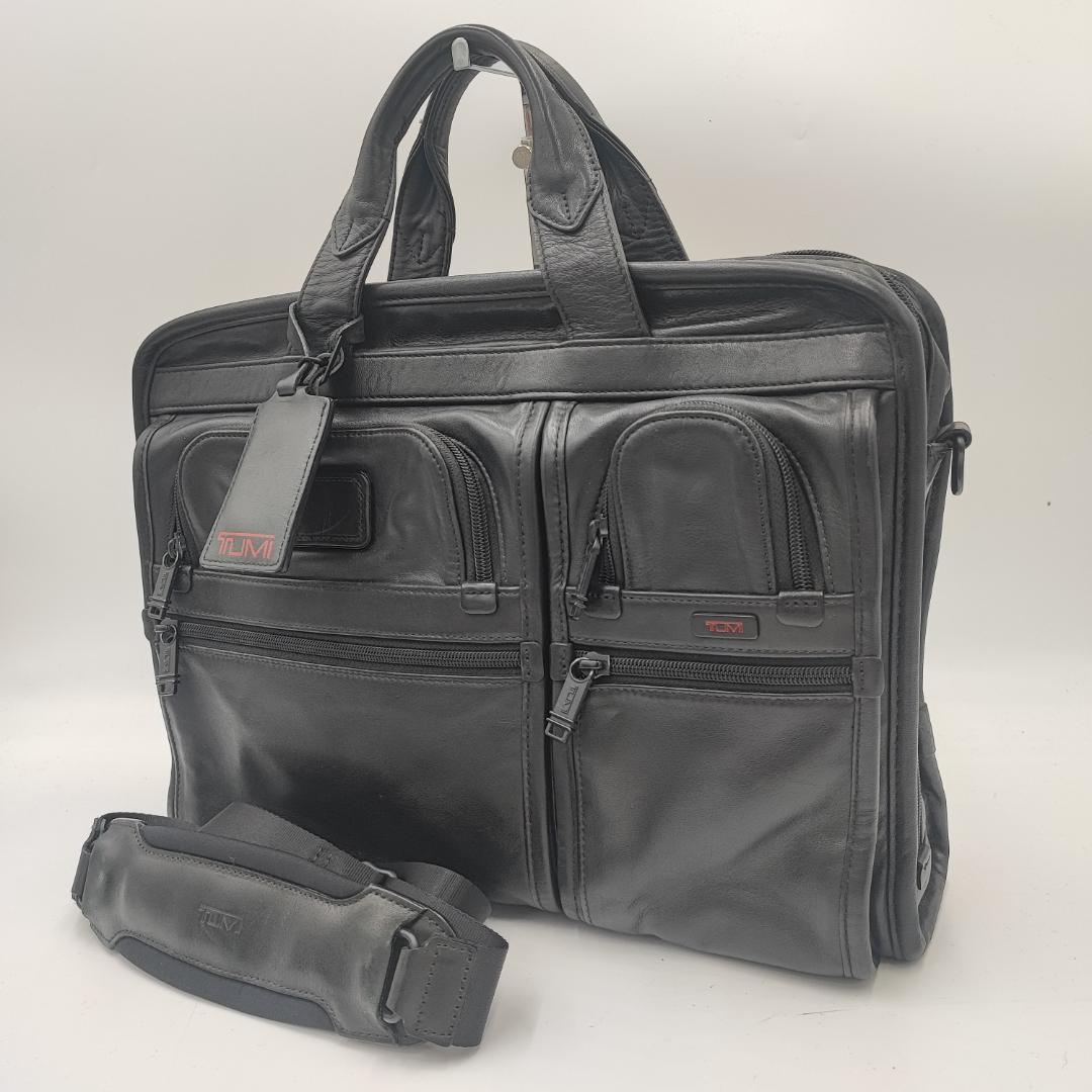 美品】TUMI オールレザー 2way ビジネスバッグ ショルダーバッグ 多