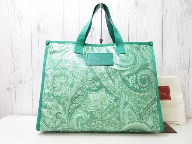 未使用展示品 ETRO エトロ ハンドバッグ トートバッグ バッグ PVC 