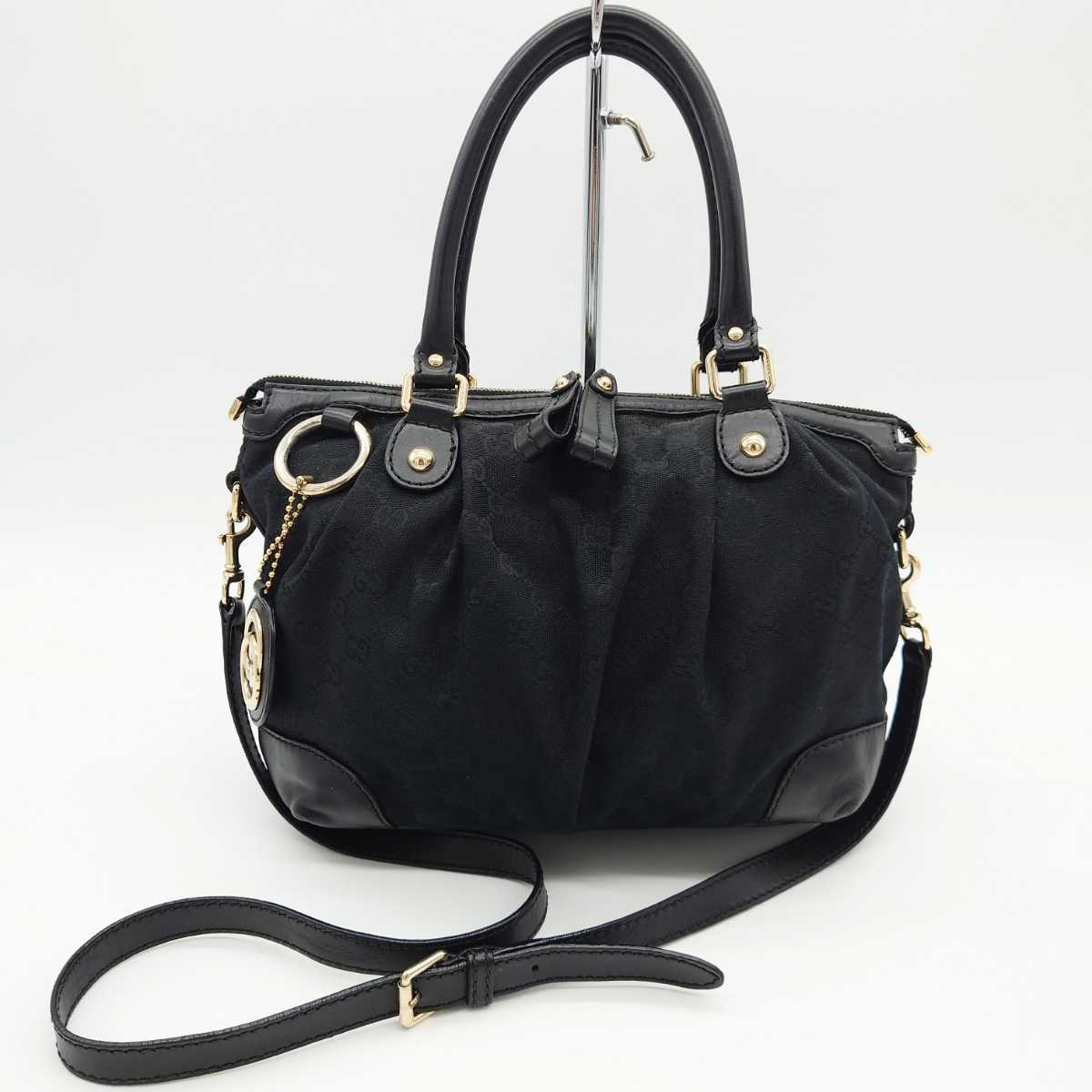 【お買い得，得価】 GUCCI グッチ スーキー GG柄 ロゴマーク ロゴ金具 キャンバス レザー 2way トートバッグ ハンドバッグ ショルダーバッグ ブラック(かばん、バッグ)｜売買されたオークション情報、yahooの商品情 かばん、バッグ