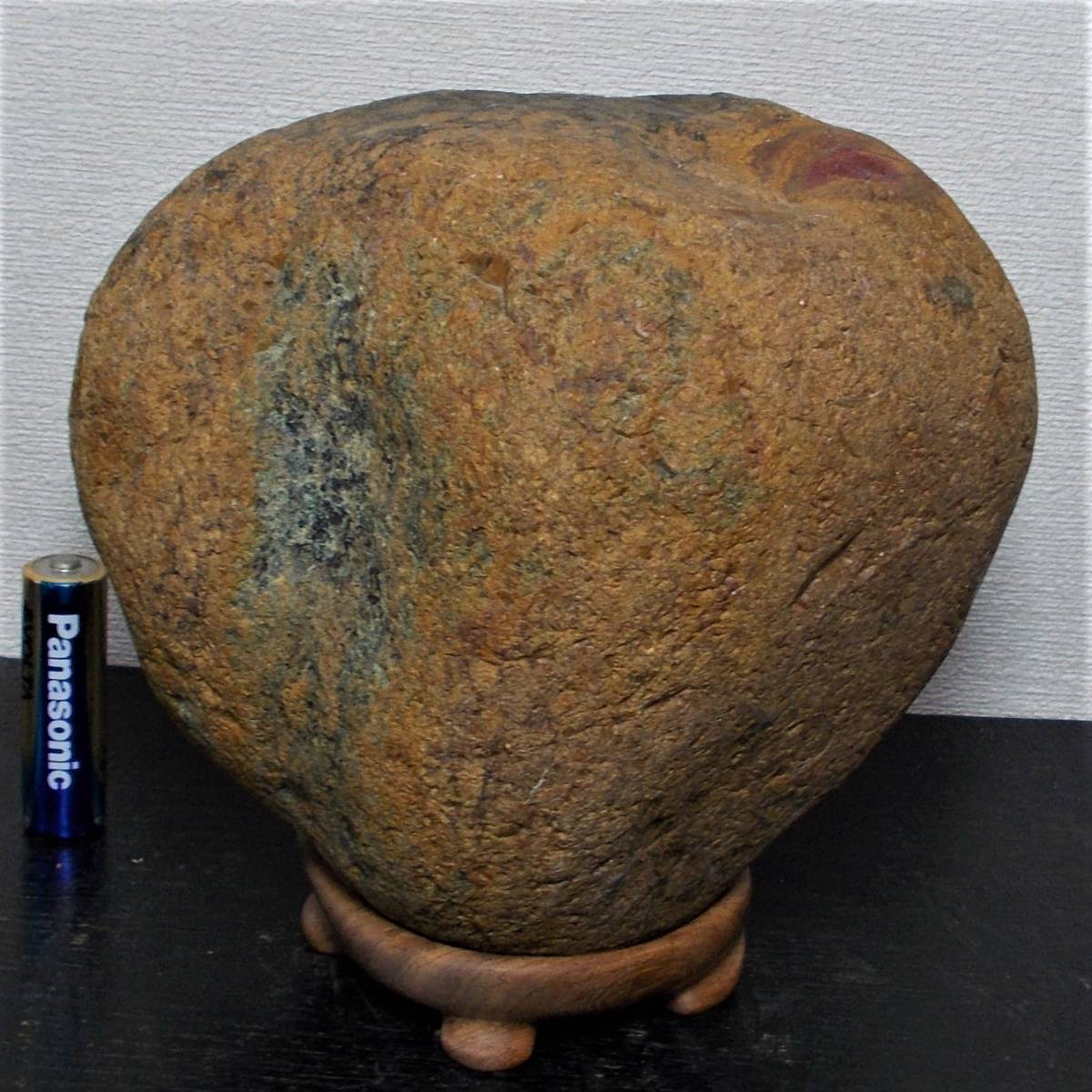 土岐石 碧玉 ウッドジャスパー 水石 鑑賞石 紋様石 美石 幅：16cm