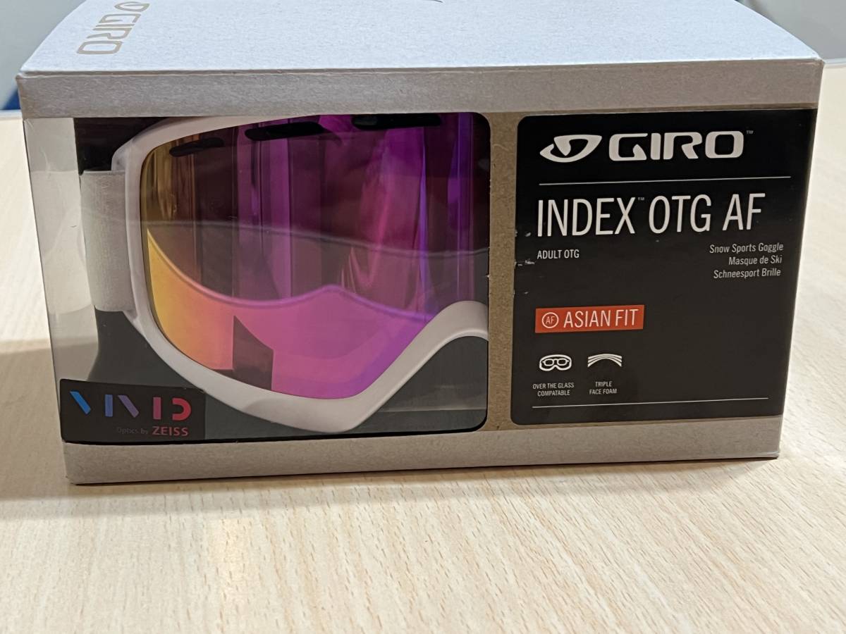 GIROゴーグル INDEX OTG AF ホワイトフレーム,ピンクミラーレンズ