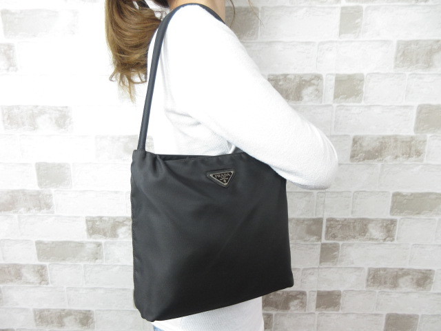 極美品■プラダ PRADA■ハンドバッグ ショルダーバッグ バッグ ナイロン ダークブラウン ch5346