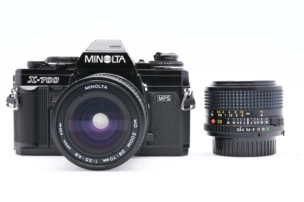 MINOLTA X-700 MD ZOOM レンズセット MINOLTA New X-700 + MDZOOM 28-70mm F3.5-F4.8 + MINOLTA MD 28mm