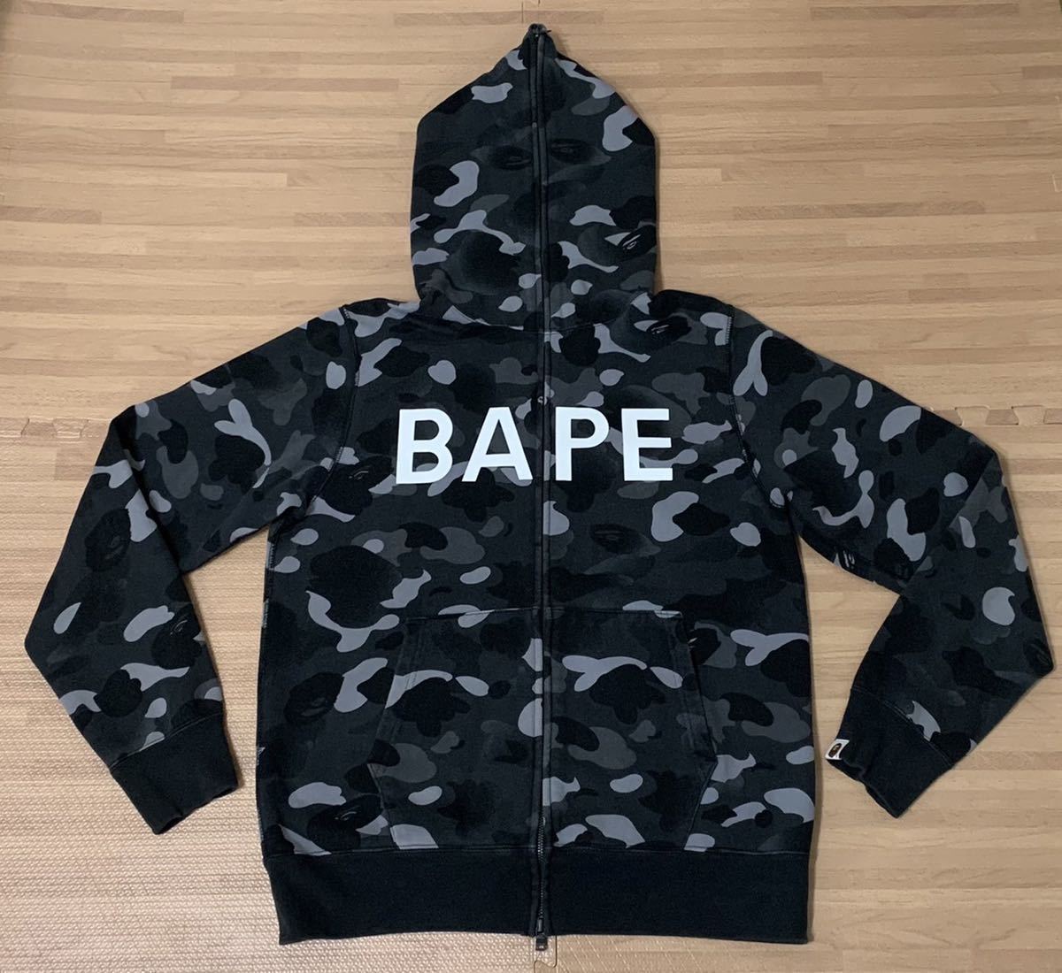 ★激レア★ APE BAPE ロゴ パーカー ブラック L スウェット