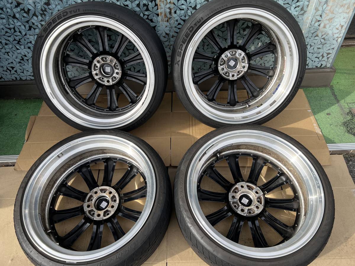 RAYS Black Fleet V810 19インチ 8.5J 9.5J +38 114.3 5穴 225/35ZR19 