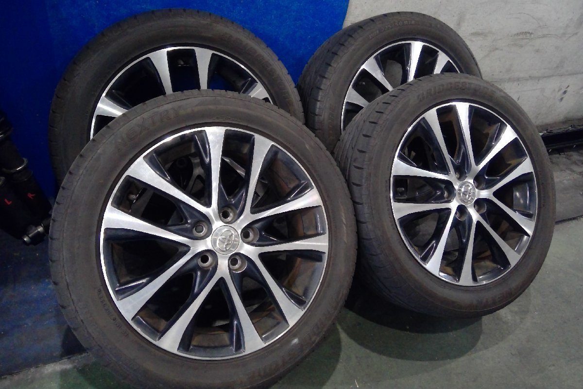 トヨタ エスティマ純正アルミ225/50 r18 ブリヂストン H)トヨタ エスティマ純正アルミホイール 18インチ 7J +51 タイヤ2021年