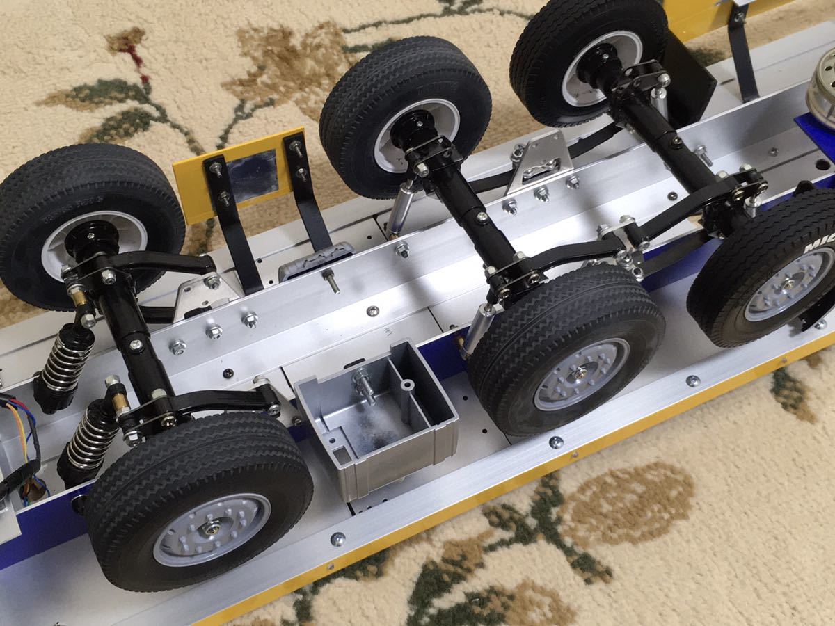 1/14 R/Cトレーラー ビッグトラック フラットベッド 中古 改造品 現状